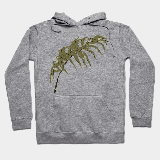 Palm leaf sticker Hoodie by Yurapura